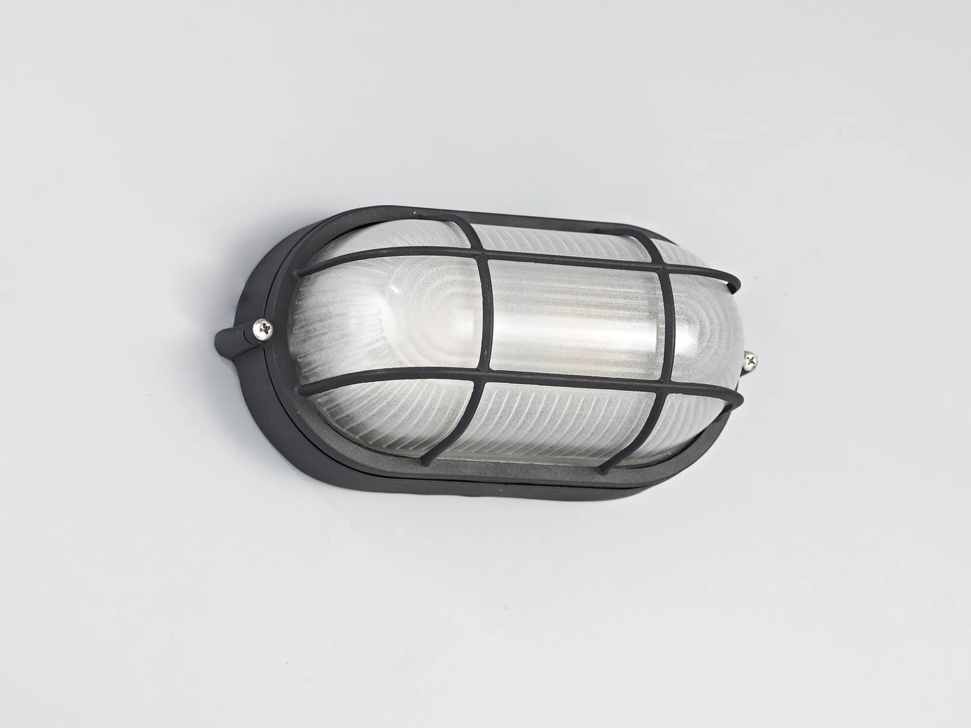 Avon Oval Wall Lamp 1 Light IP44 Outdoor Black D0480  Deco Avon